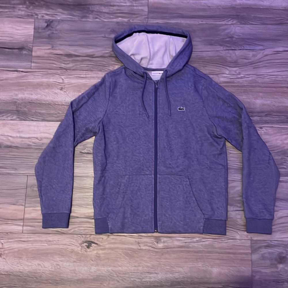 Lacoste Blue Sport Zip Up Hoodie